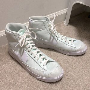 Nike Blazers mint green and white, women’s size 11